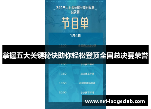 掌握五大关键秘诀助你轻松登顶全国总决赛荣誉