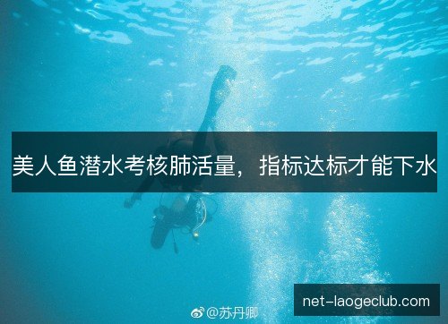 美人鱼潜水考核肺活量，指标达标才能下水